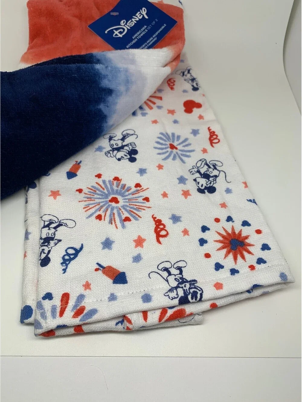 Disney Americana Kitchen Towels Set of 2 with Mickey Mouse Design